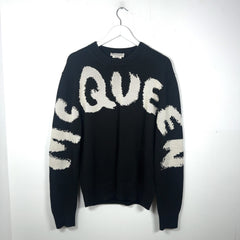 Alexander McQueen Graffiti Logo Knit Sweater