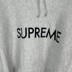 Supreme Grey Capital Logo Hoodie