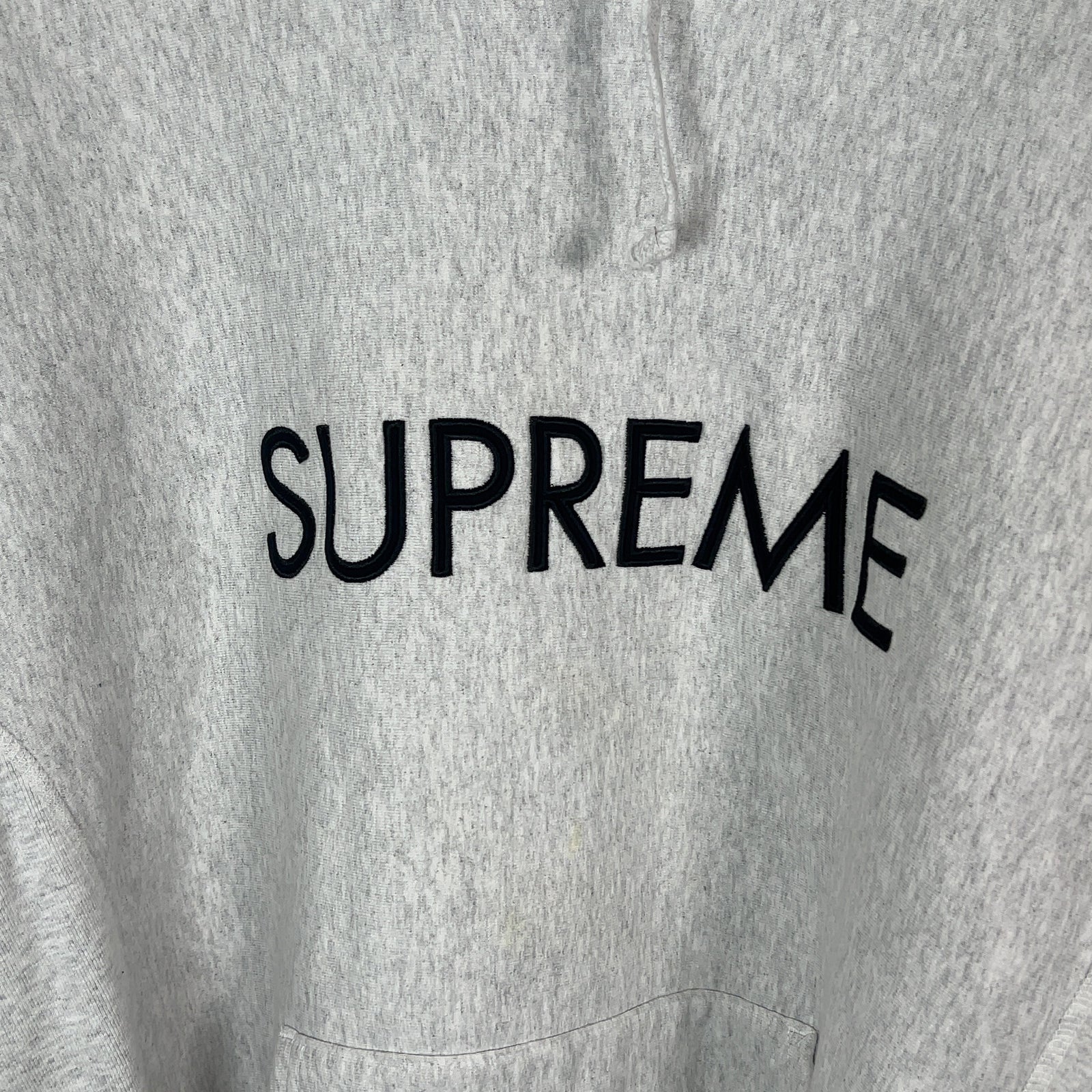 Supreme Grey Capital Logo Hoodie