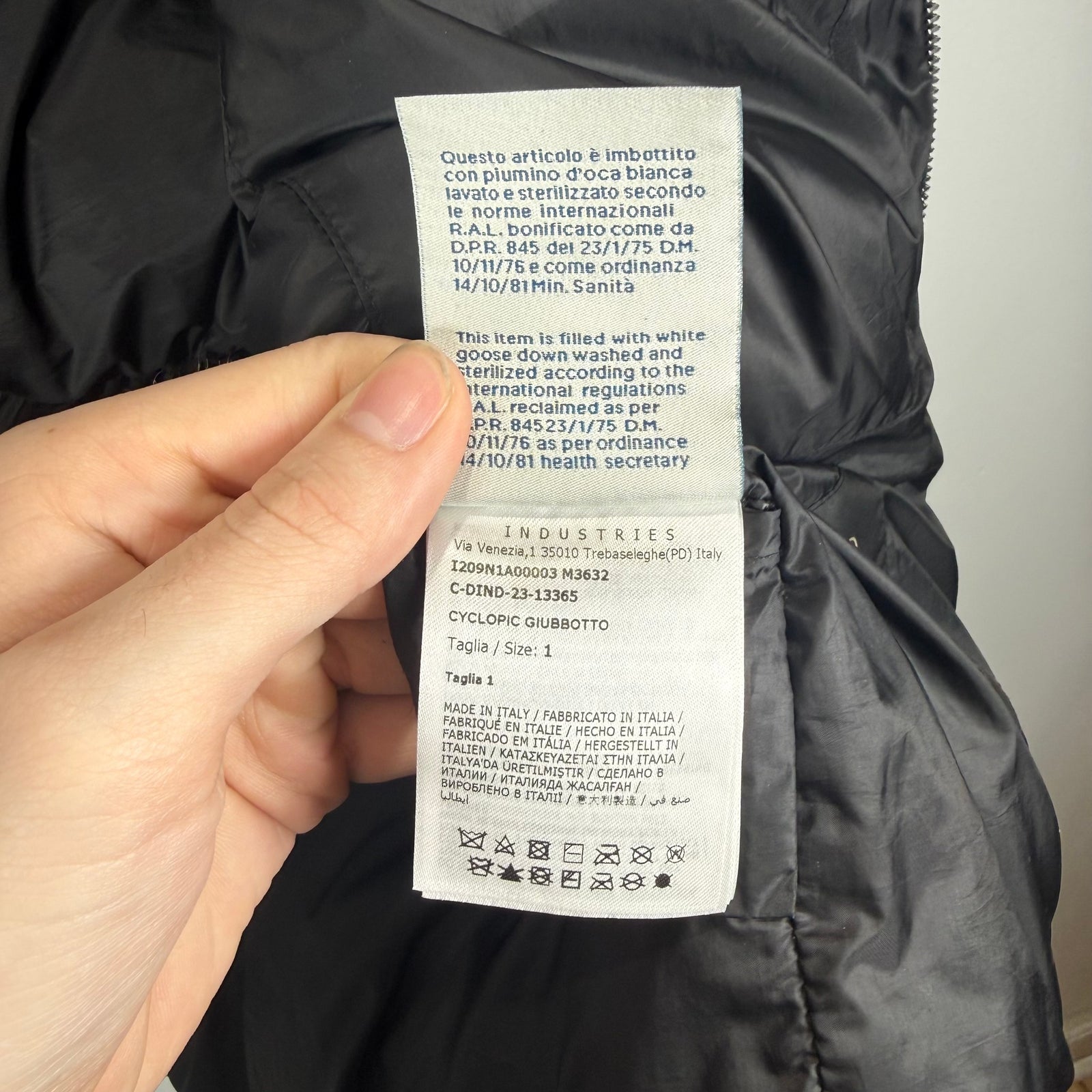Rick Owens x Moncler FW23 Cyclopic 1/4 Shearling Down Jacket