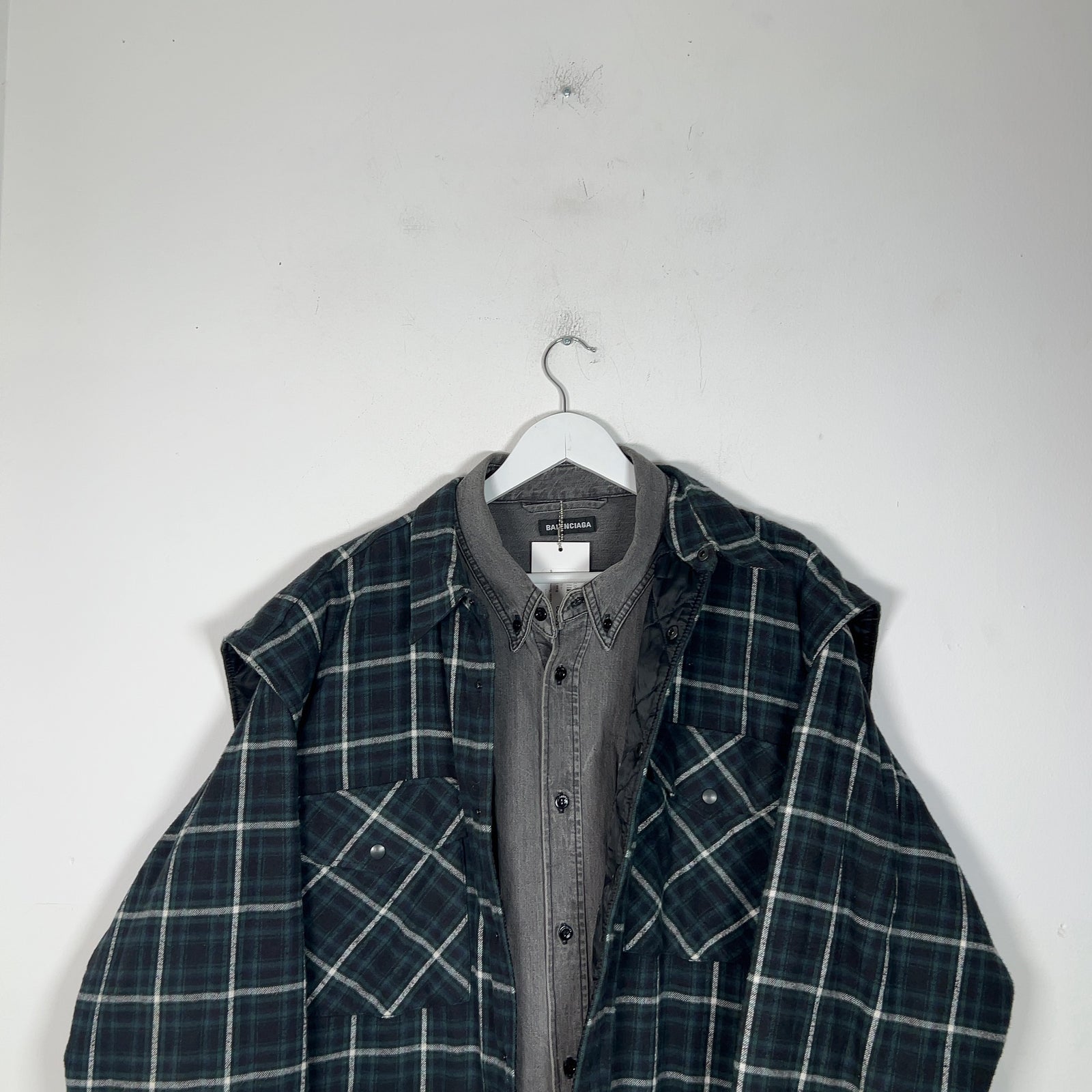 Balenciaga Double Layer Flannel Jacket