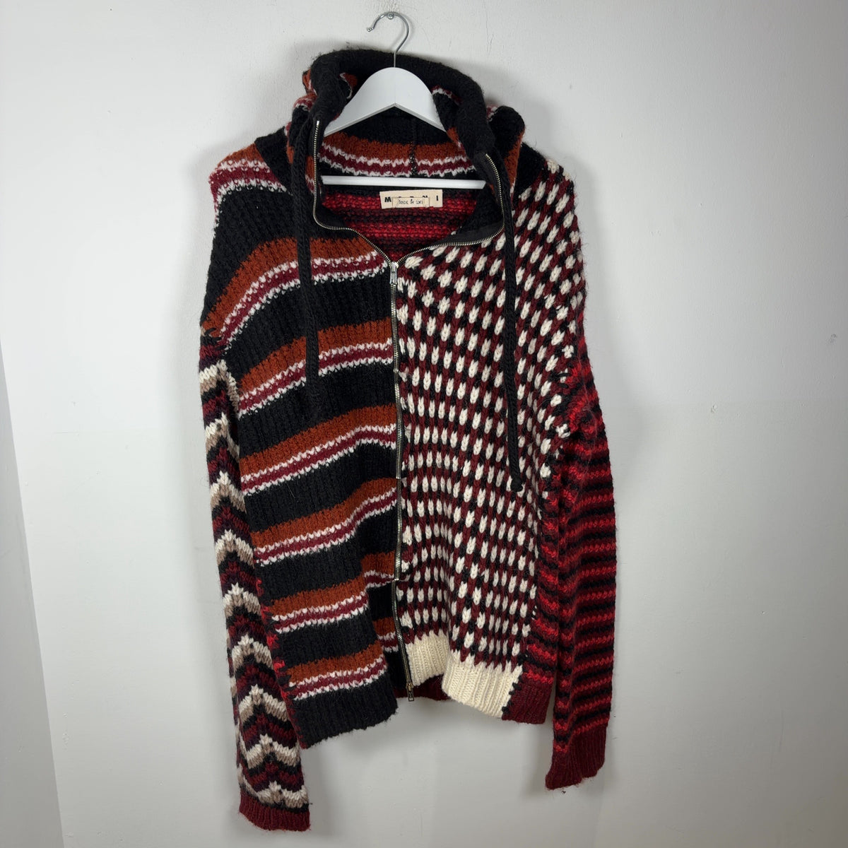 Marni Zip Up Knit Hoodie
