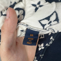 Louis Vuitton Blue Woven Monogram Crewneck