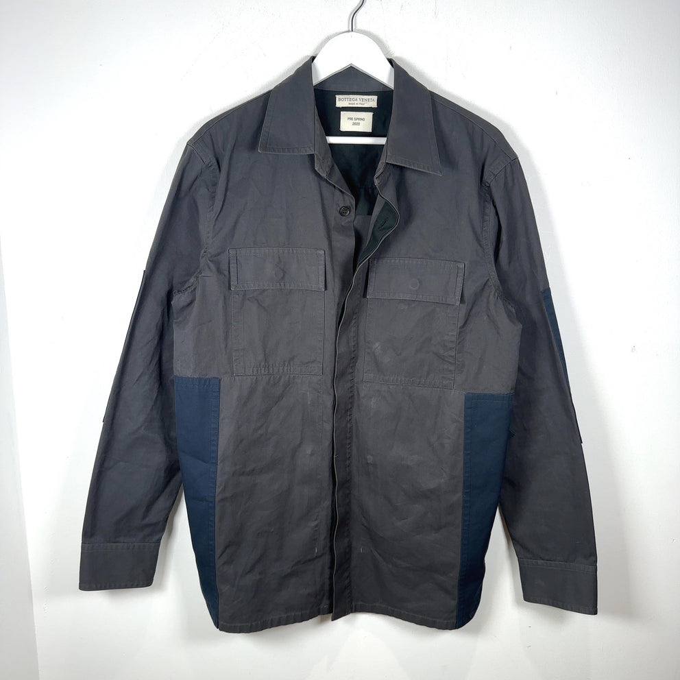 Bottega Veneta Multi-Pocket Military Patch Button-Up  Shirt