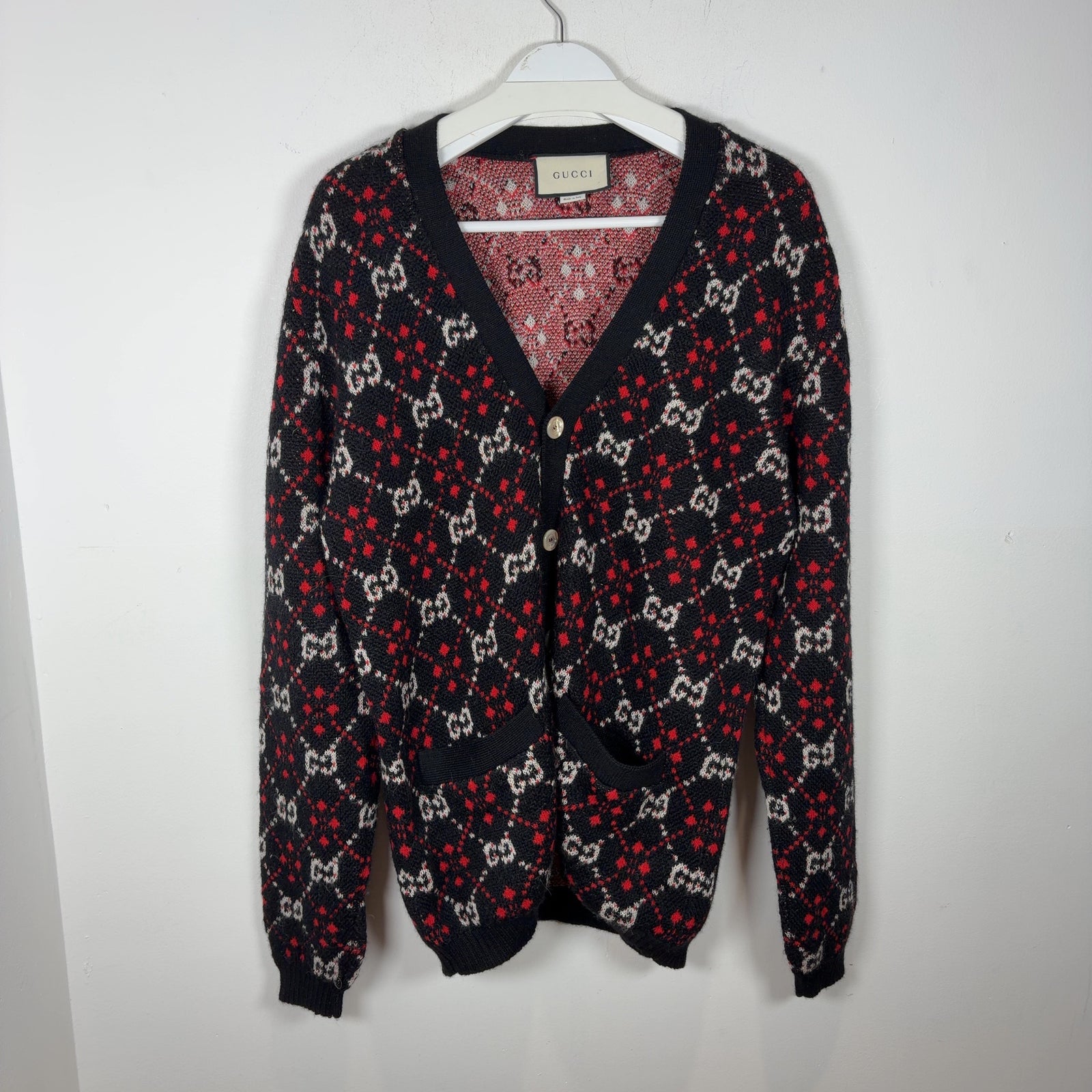 Gucci GG Diamond Wool Cardigan