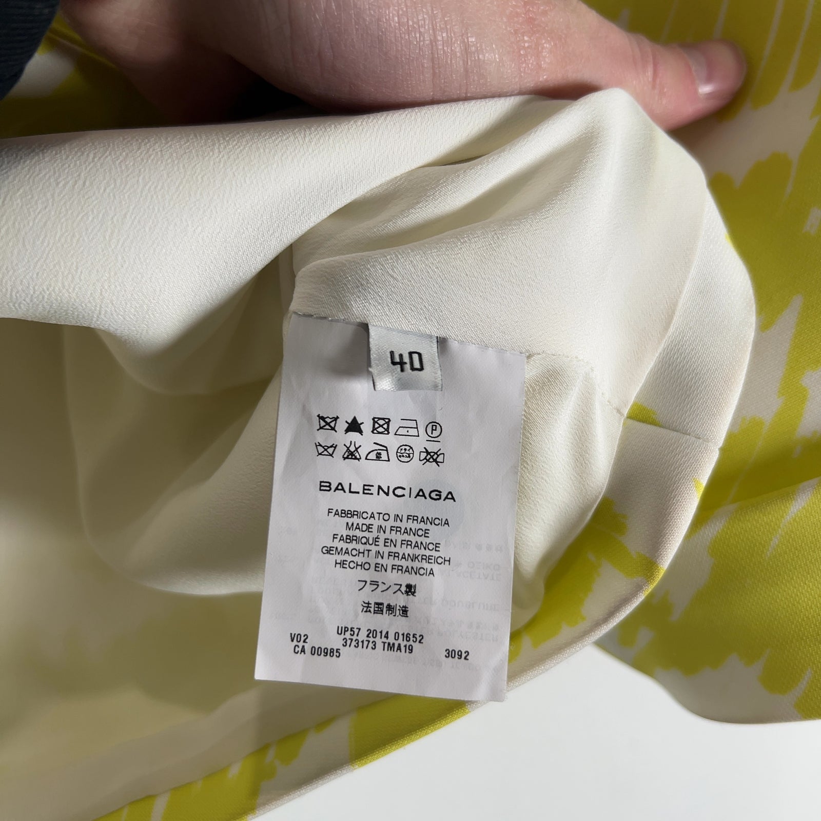 Balenciaga Crop Jacket White/Yellow Size M