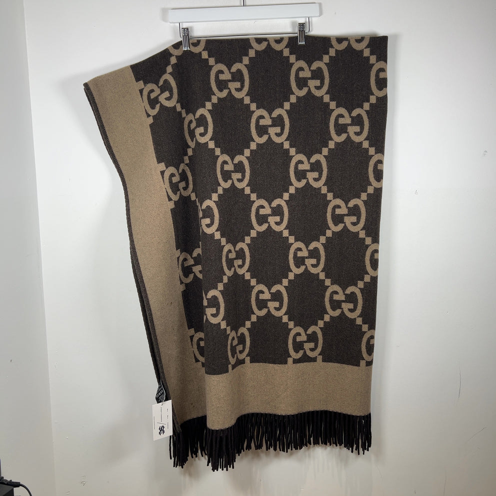 Gucci GG Wool Blend Throw Blanket