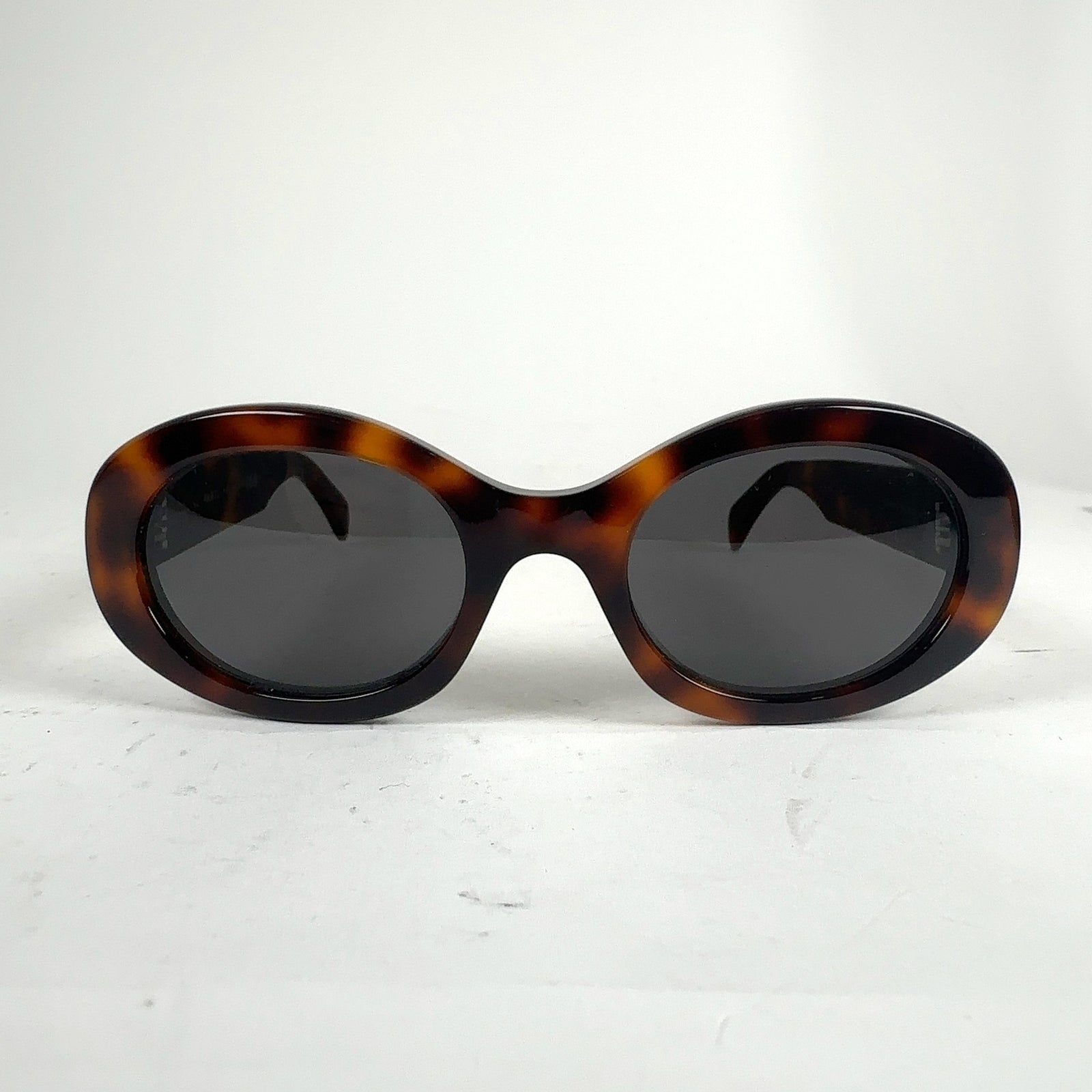 Celine Oval Tortoiseshell Acetate 01 Sunglasses