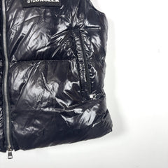 Moncler Shiny Logo Graphic Puffer Vest