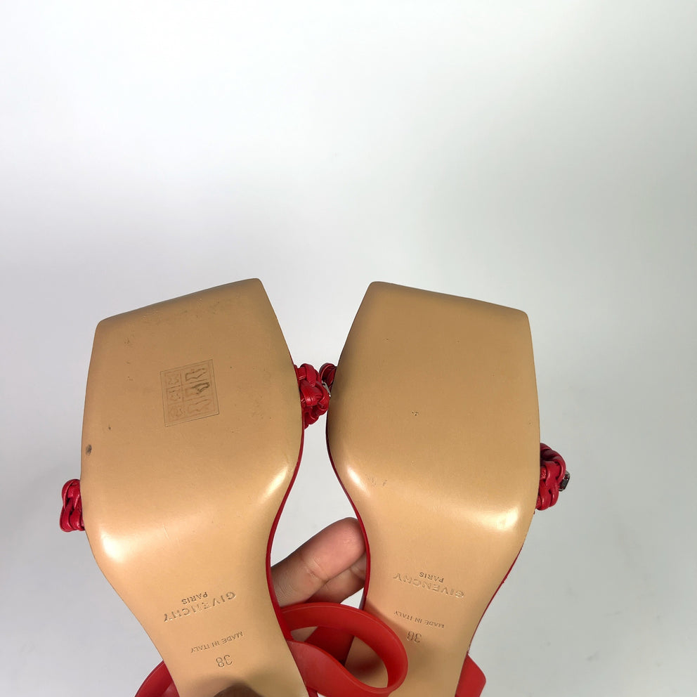 Givenchy Red 4G Slingback Sandal