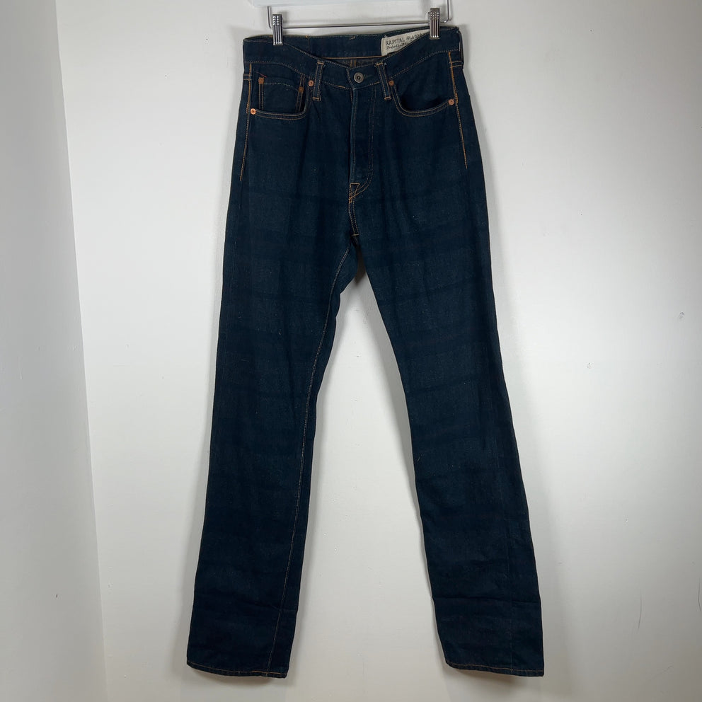 Kapital Plaid Slub Denim Jeans