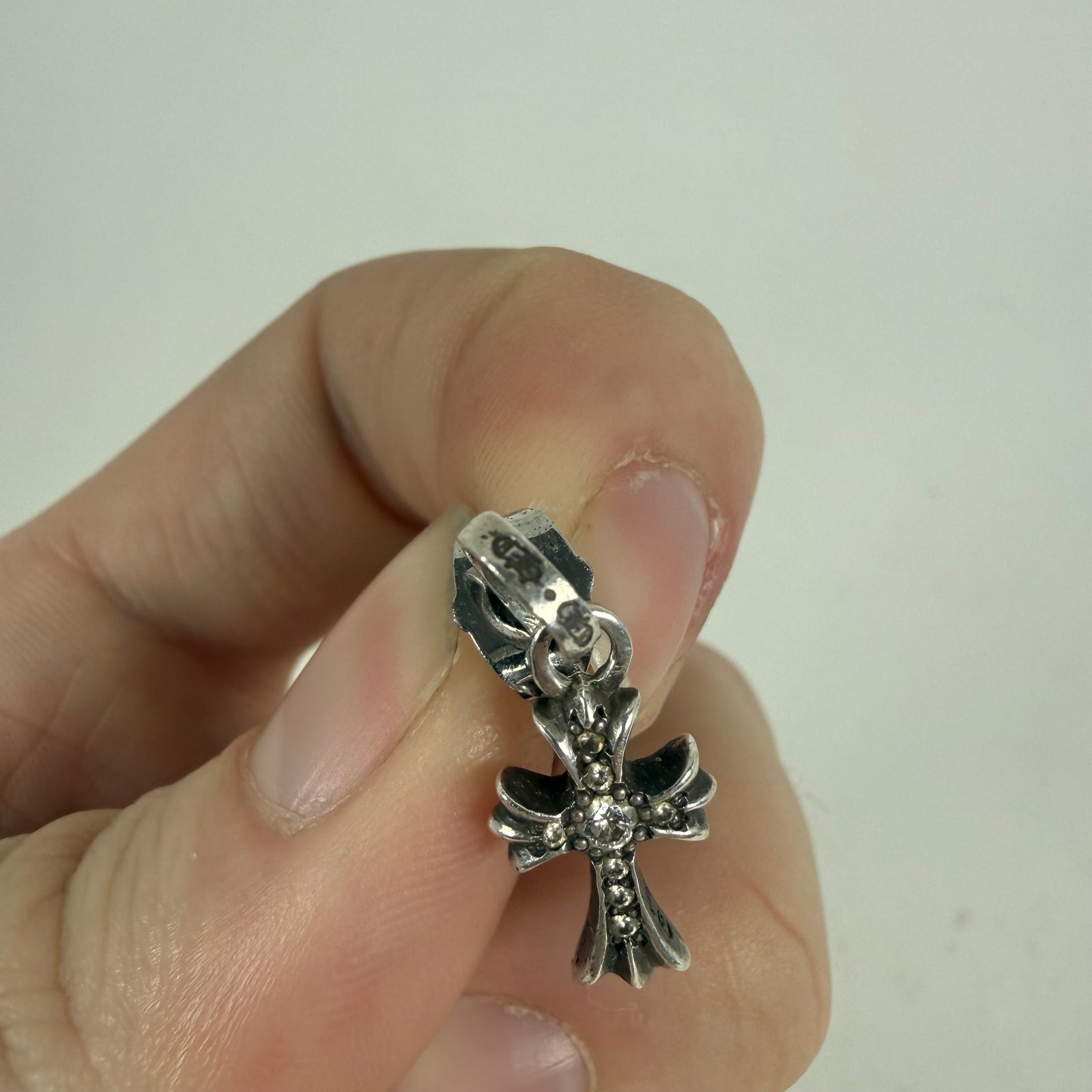 Chrome Hearts Pave Diamond .925 Baby Fat Earring