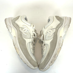 Chanel White Interlocking C Trainers
