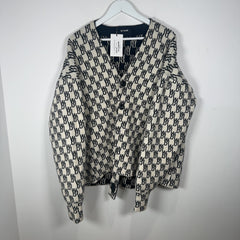 We11Done Monogram Knit Cardigan Sweater Size L
