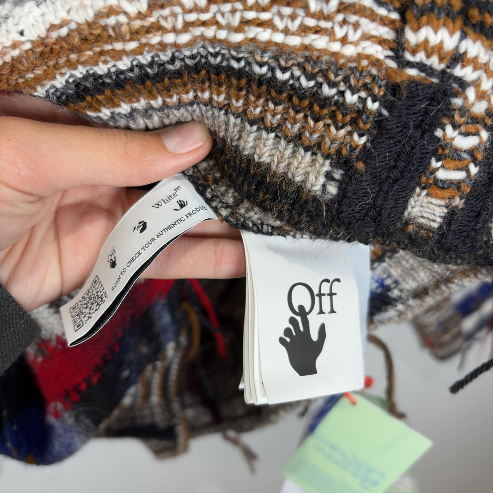 Off-White Arrow Tab Chaos Knit Hoodie