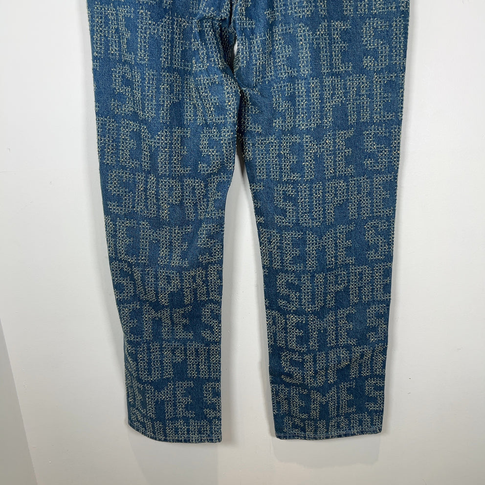 Supreme Woven Logo Denim Jeans