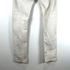 Rick Owens DRKSHDW 'White Wax' Acrylic Painted Detroit Jeans