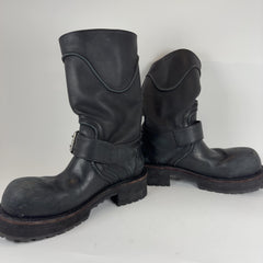 Balenciaga Distressed Leather Venom Engineer Boots