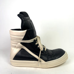 Rick Owens Black/Milk Geobasket Sneakers