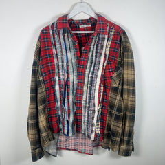 Needles Rebuild Ribbons Cut Flannel Shirt