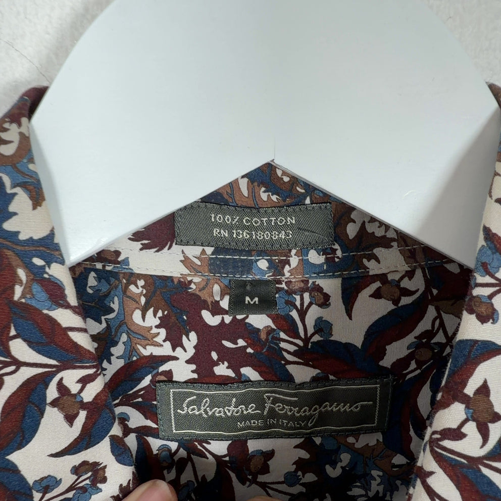 Salvatore Ferragamo All-Over Floral Print Button-Up Shirt