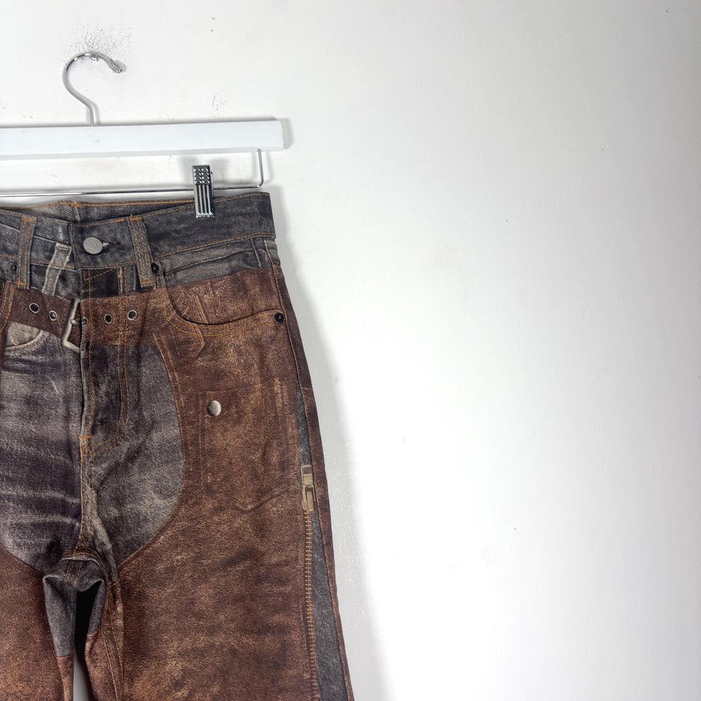 Acne Studios Trompe L'Oeil Cotton 'Chaps' Jeans