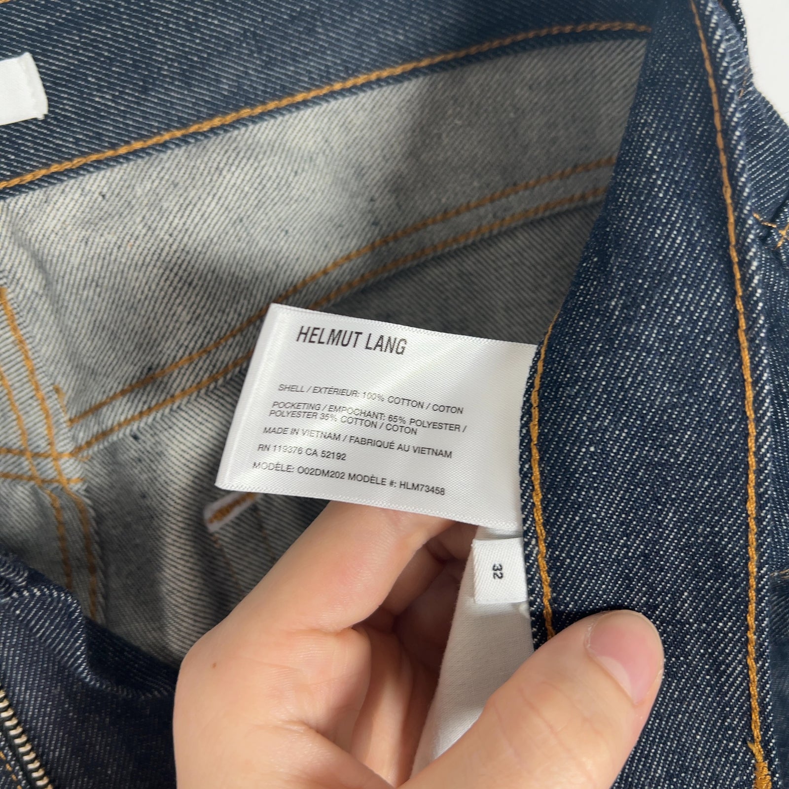 Helmut Lang Raw Denim Jeans
