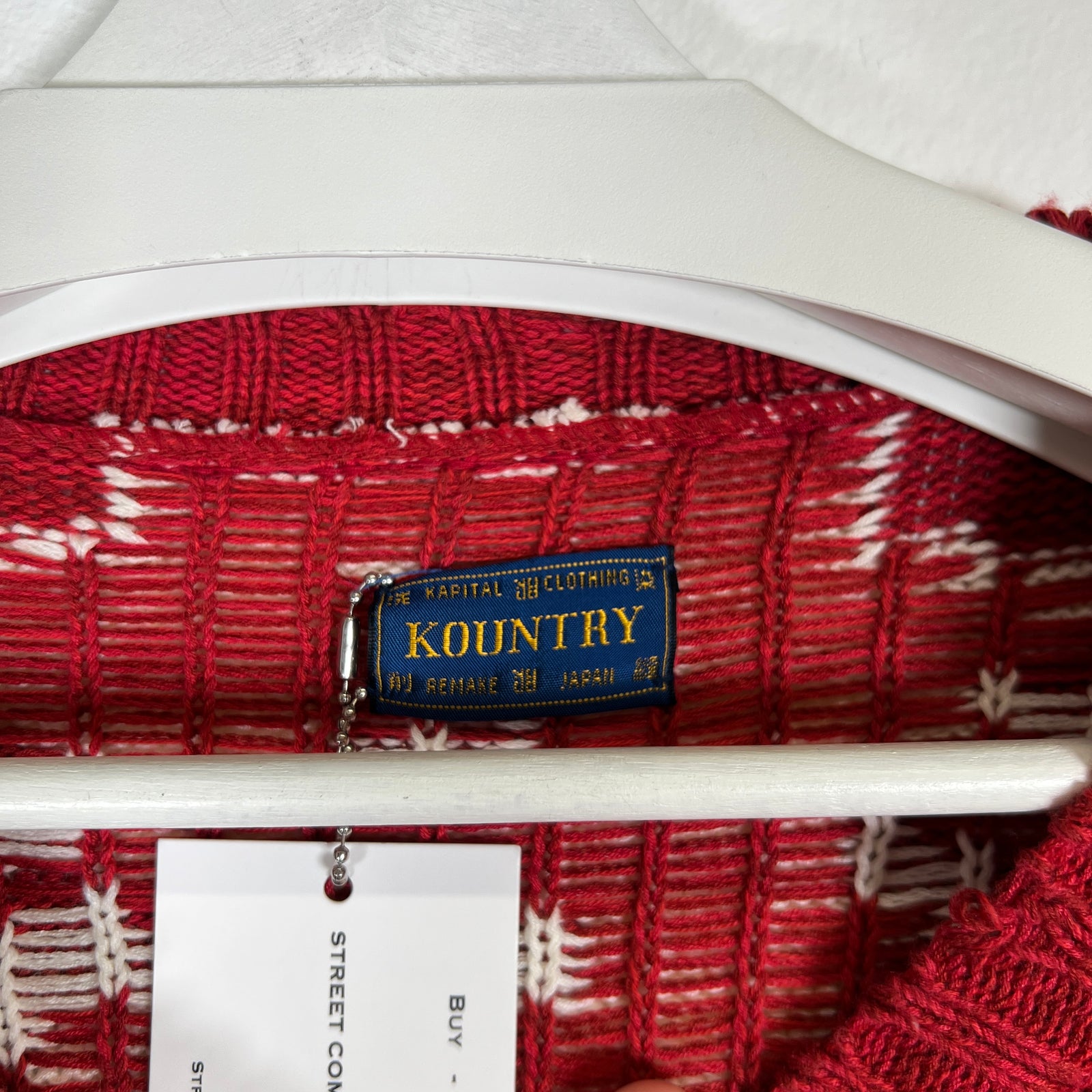 Kapital 7G Knit Red Skeleton Size L