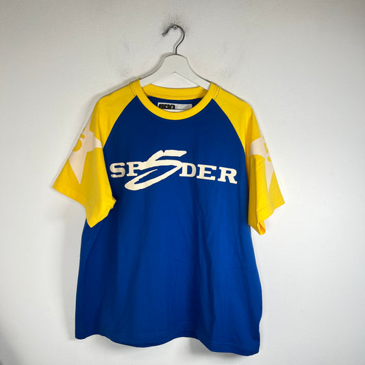 Sp5der Blue/Yellow 5uki T-Shirt Size L