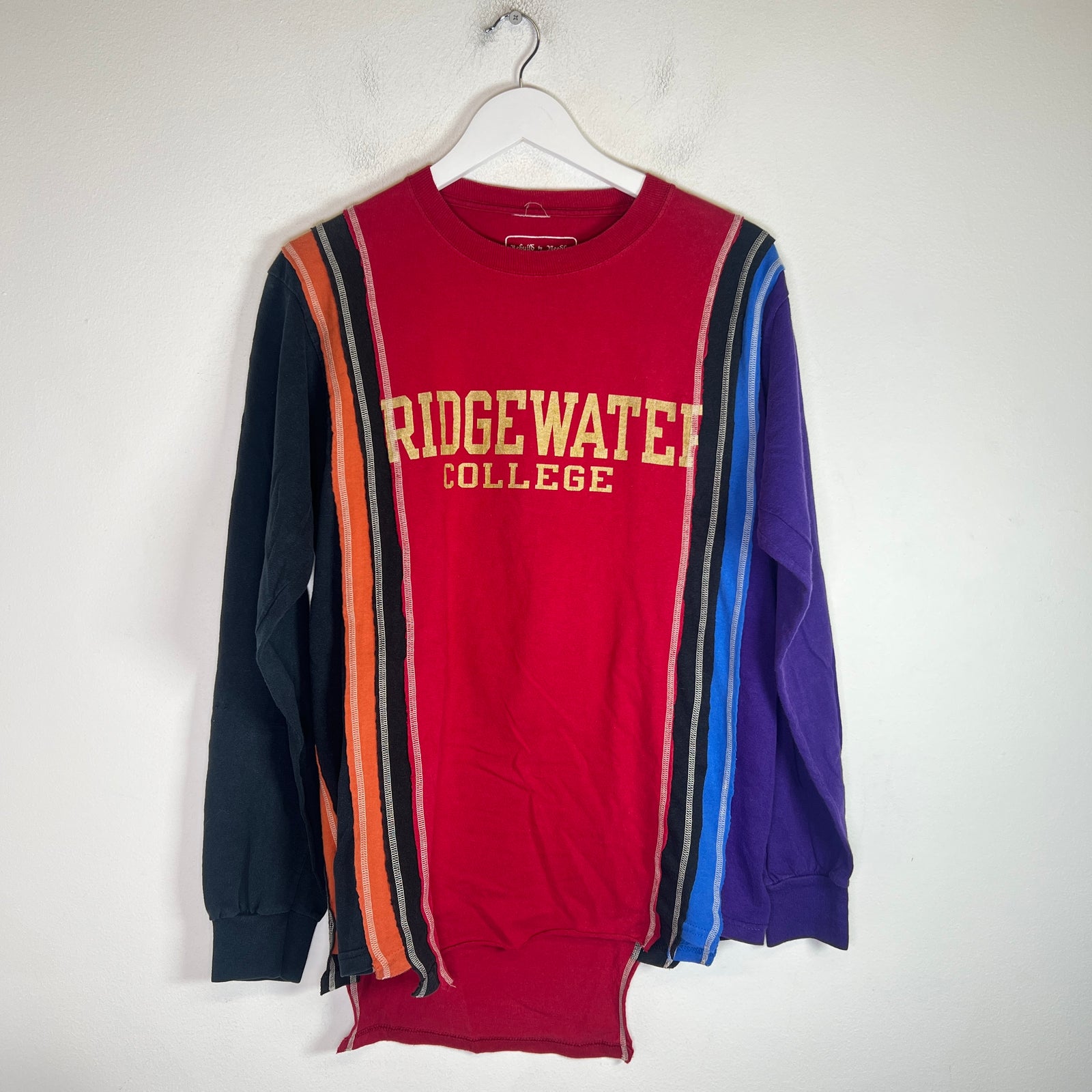 Needles Rebuild Multicolor Bridgewater College Longsleeve Size S