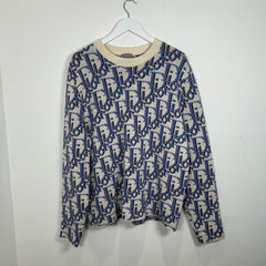 Dior Jacquard Oblique Knit Sweater Size M