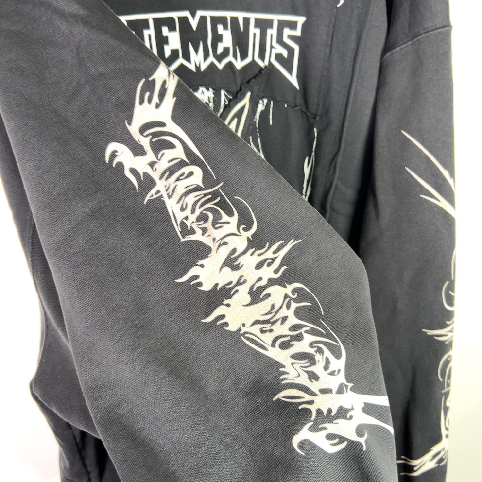 Vetements J'Adore Hardcore Patchwork Hoodie