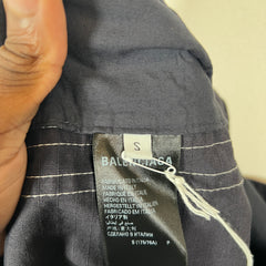 Balenciaga x Adidas Black Striped Ripstop Shorts Size S