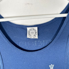 Chrome Hearts Navy T-Bar Tank-Top Size L