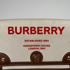 Burberry Horseferry Red Logo Canvas Crossbody Bag