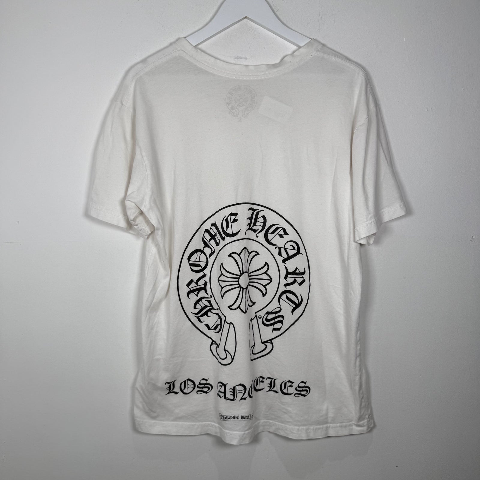 Chrome Hearts White LA Scroll T-Shirt Size M