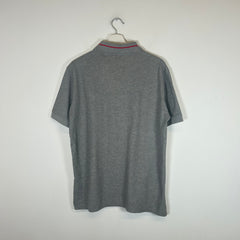 Burberry Grey Monogram Stipe Polo Size L