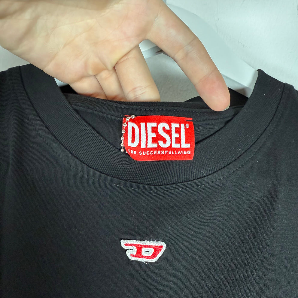 Diesel Small Graphic Black T-Shirt Size M
