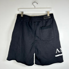 Amiri Black MA Bar Logo Sweat Shorts Size XL