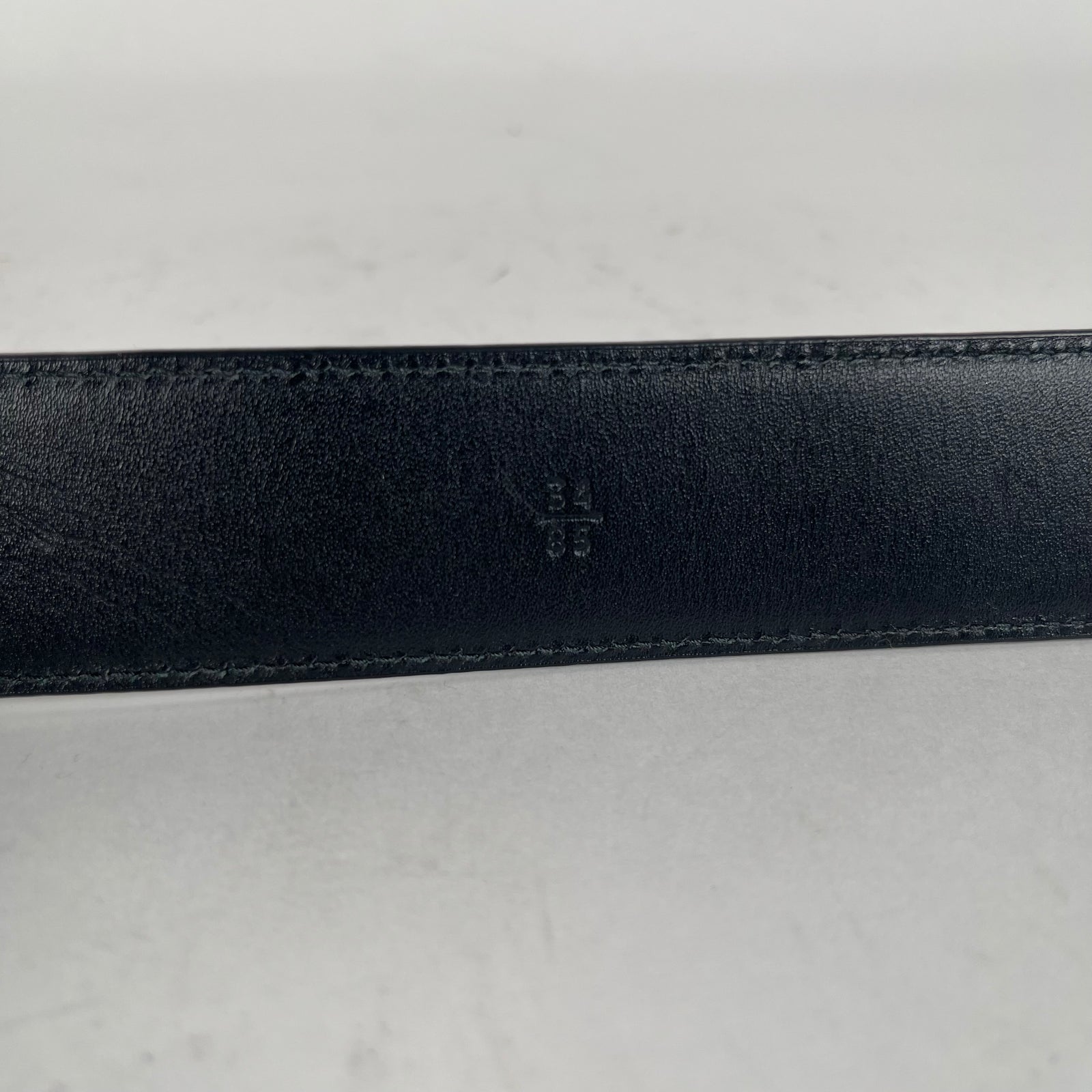 Prada Black Leather Belt Size 34