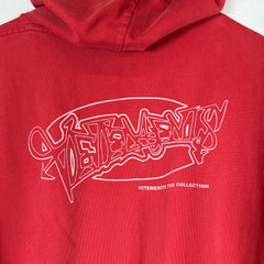 Vetements Red Graffiti Logo Hoodie Size XS