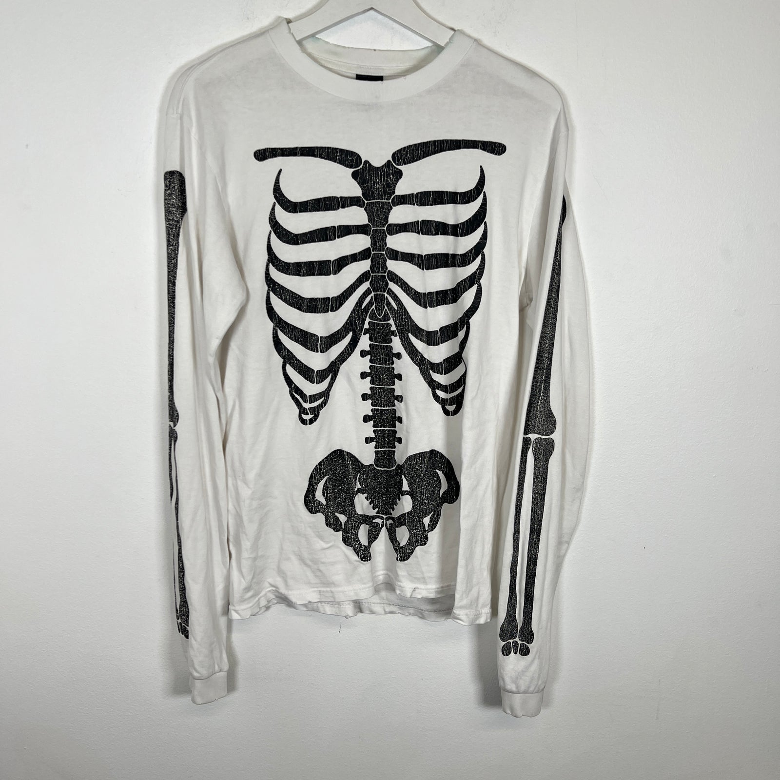Number (N)ine White Skeleton Print Longsleeve Size 2