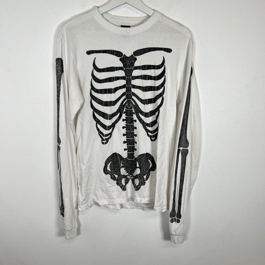 Number (N)ine White Skeleton Print Longsleeve Size 2