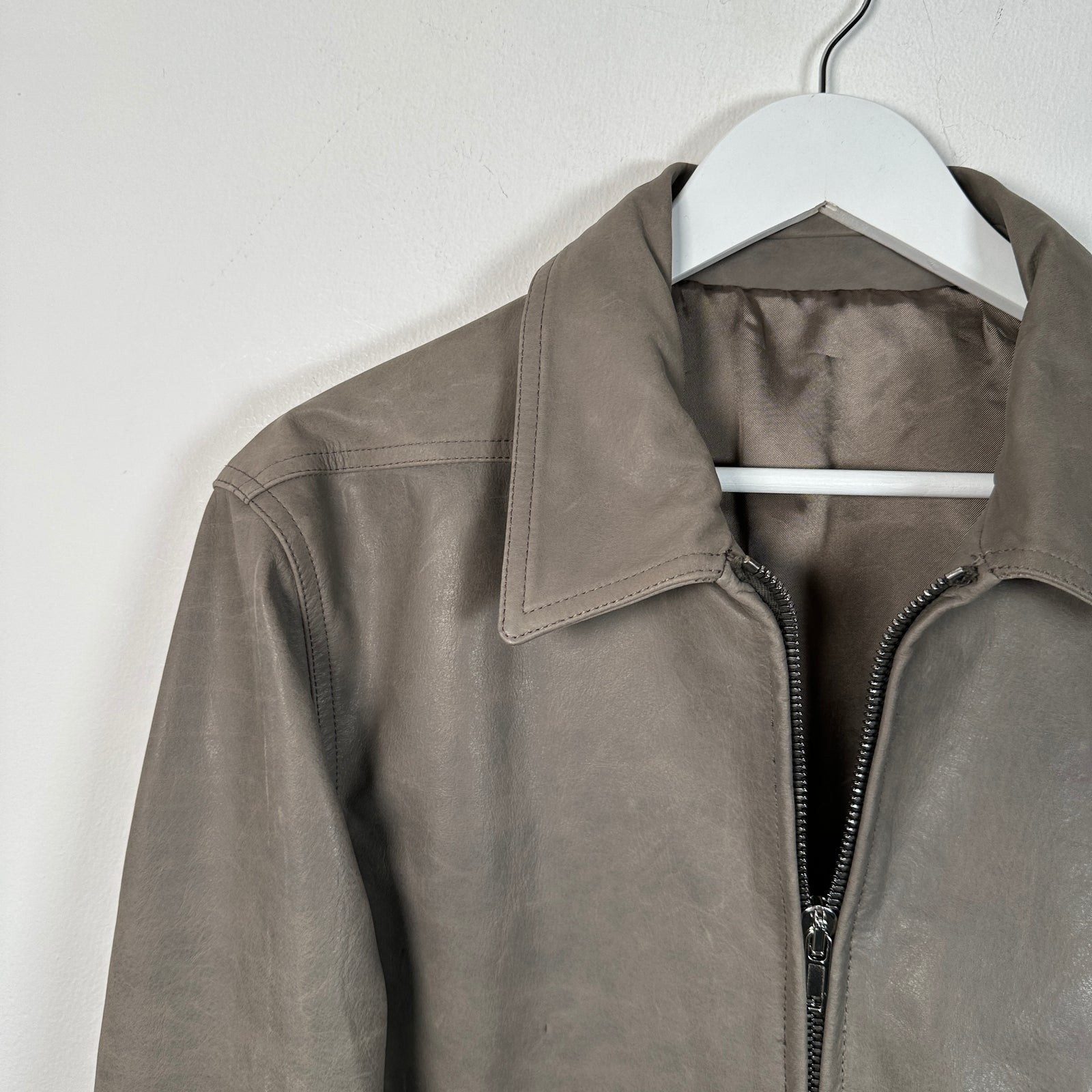 Rick Owens SS24 Lido Dust Leather Jacket Size 50