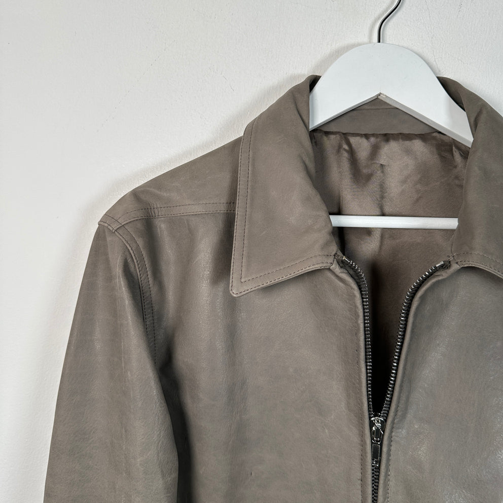 Rick Owens SS24 Lido Dust Leather Jacket Size 50