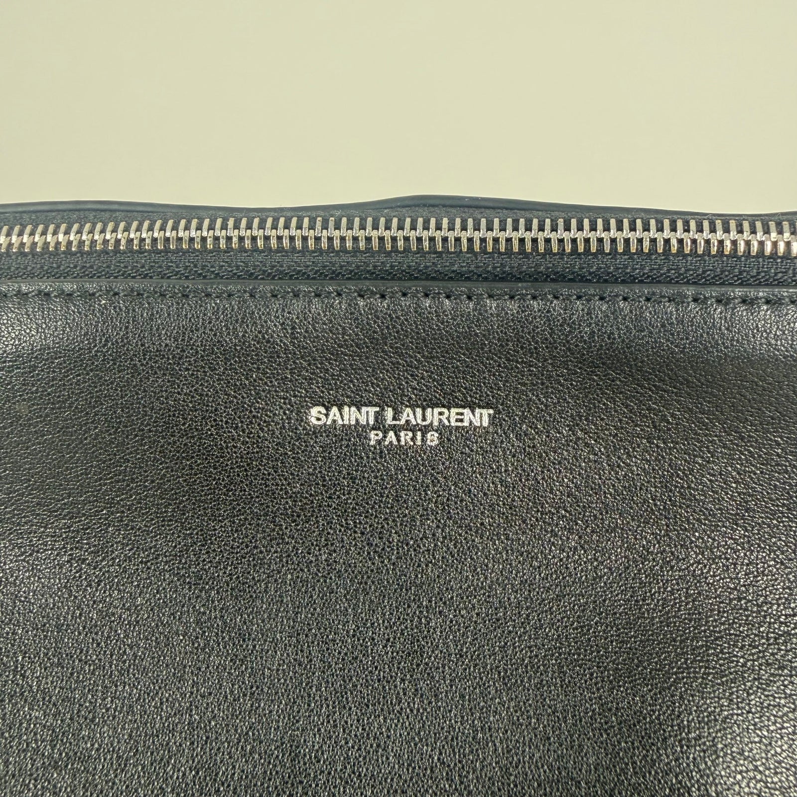 Saint Laurent Logo Detail Zipper Belt Bag Crossbody