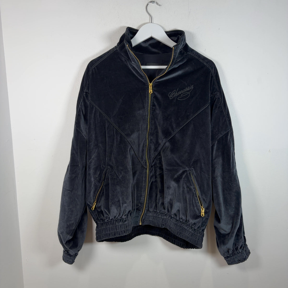 Willy Chavarria FW25 'Tarantula' Ruff Rider Velvet Jacket