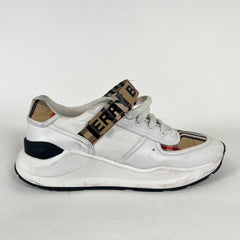 Burberry Beige Check Ronnie Low Sneaker Size 44