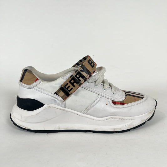 Burberry Beige Check Ronnie Low Sneaker Size 44