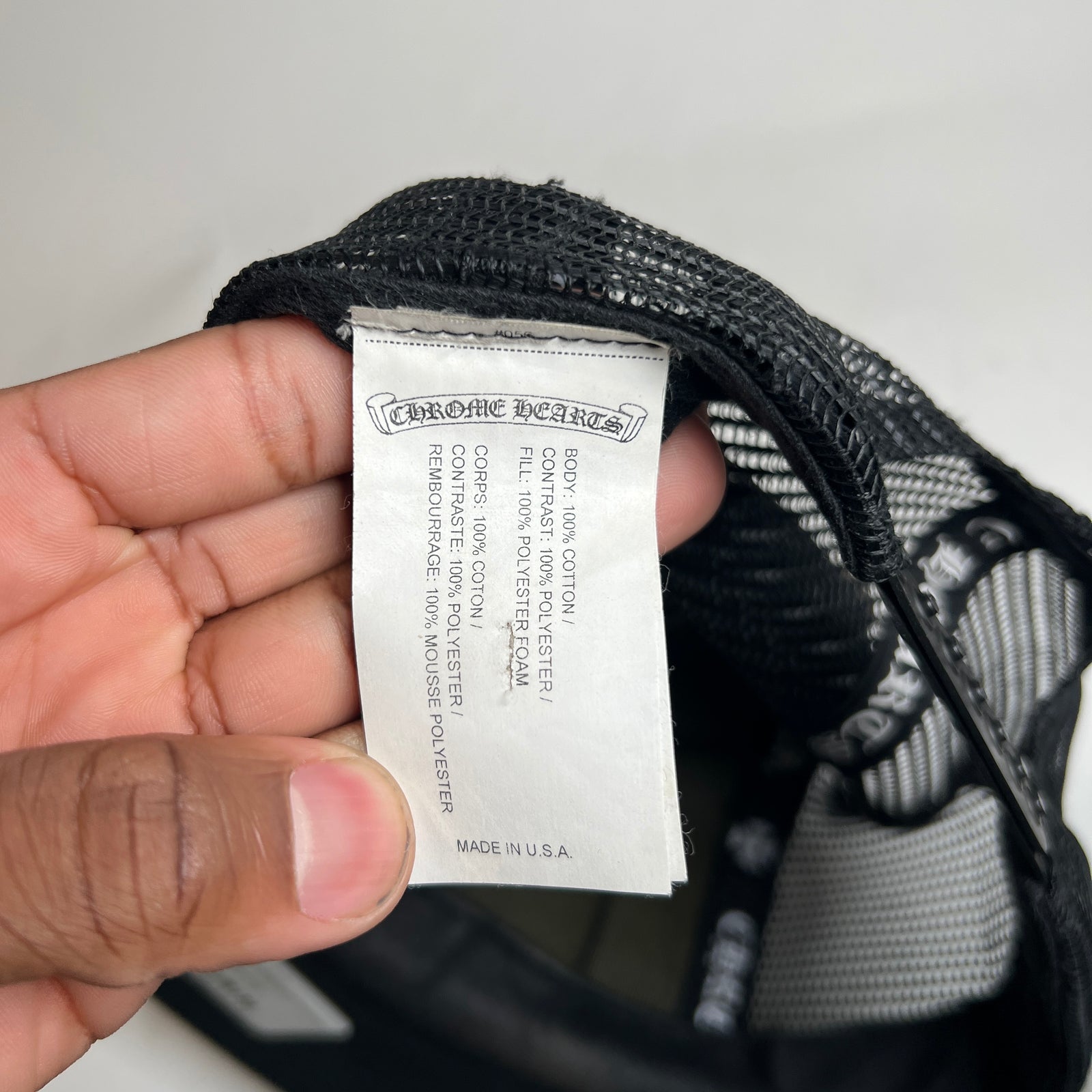 Chrome Hearts Black F**k Hollywood Trucker Hat
